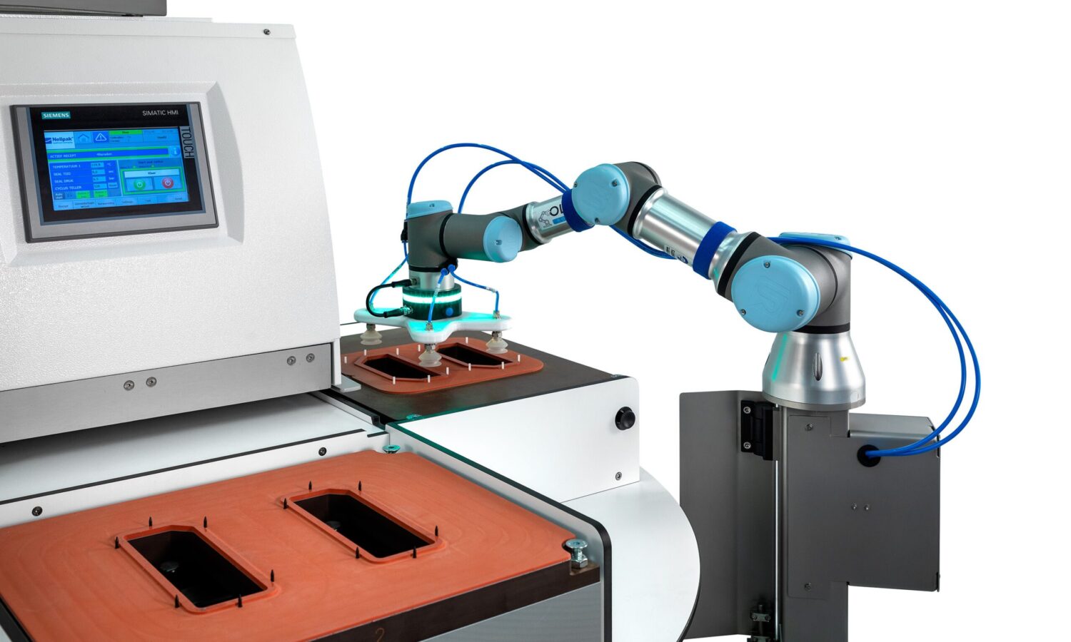 Cobot and automatic sheet dispenser NXB Sealer GTE Engineering