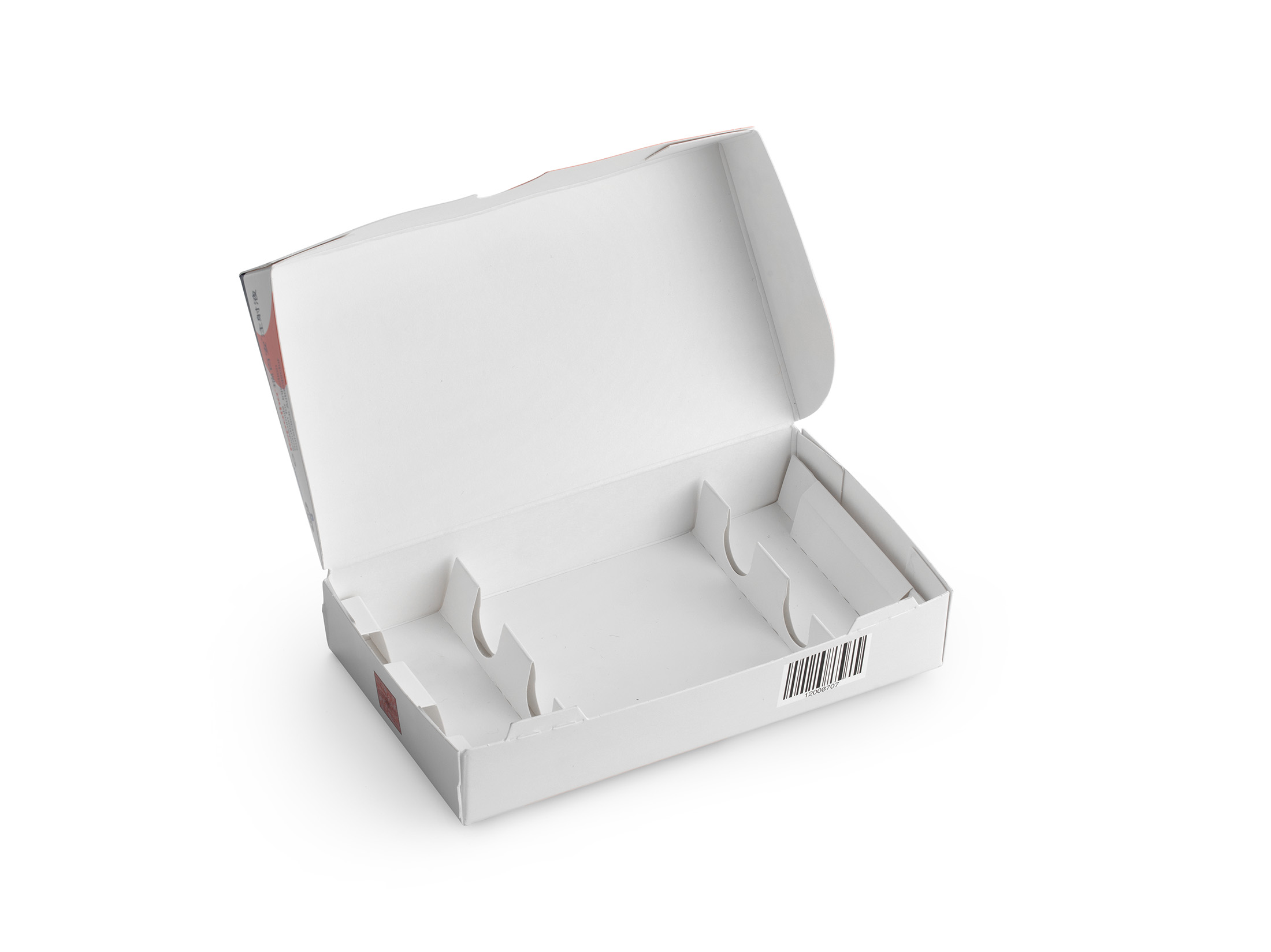 Folded carton with partition